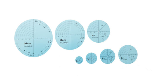 Clover Circle Template for Drawing Quilting Lines Set of 7 2/3/4/5/6/8/10cm NEW_2