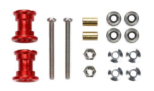 TAMIYA ‎309805562 Mini 4WD Lightweight Double Aluminum Rollers 9-8mm/Red 95562_1