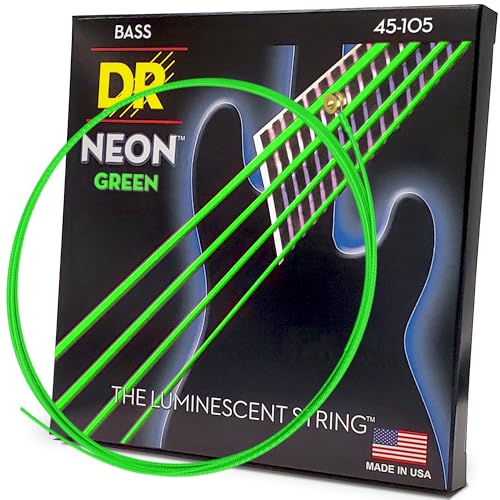 DR bass strings NEON nickel plating green coated 0.45, 0.65, 0.85, 0.105 NGB-45_1