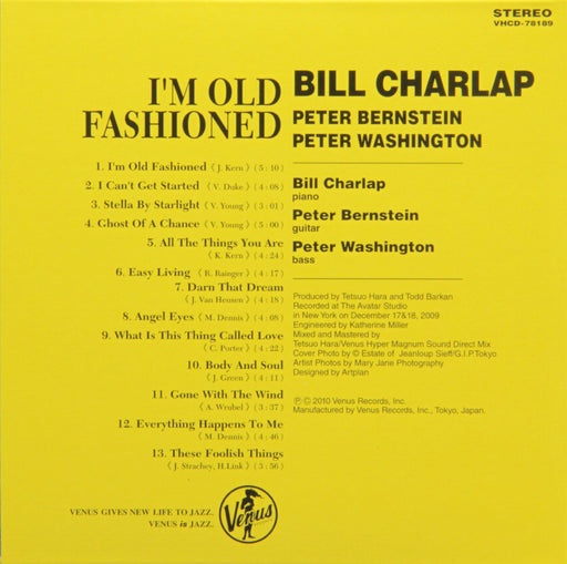 [CD] I'm Old Fashioned Paper Sleeve Limited Edition Bill Charlap Trio VHCD-78189_2