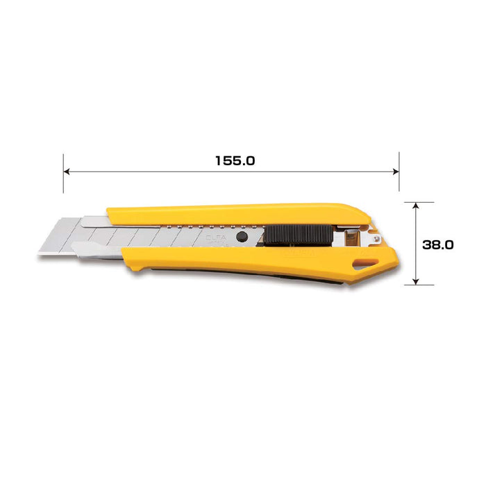 OLFA Auto-Lock Cutter DL-1 With blade breaker Resin Handle, Alloy Steel Blade_3
