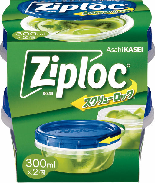 Ziplock screw lock 300ml Set of 2 pcs Asahikasei Products Freezer, microwave NEW_1