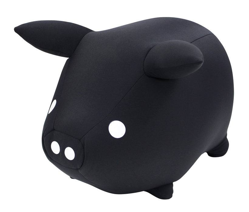 MOGU Cushion Mogutchi Pig Black Plush Doll Animal W30xD50xH27cm Polyurethane NEW_1