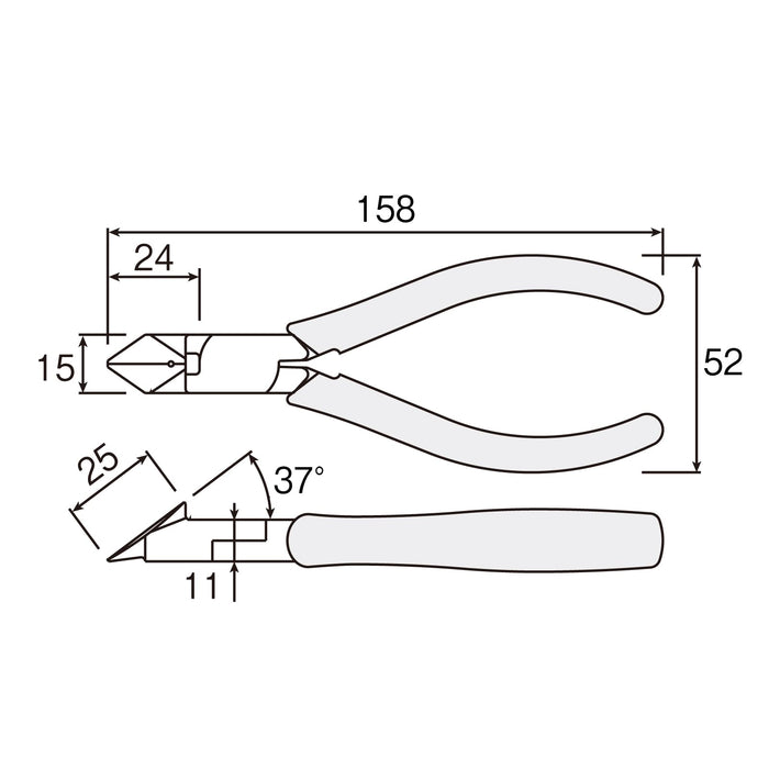 HOZAN Diagonal Nippers with Strip Holes N-5-150 L158mm 140g Elastomer Grip NEW_4