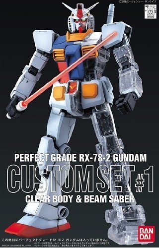 Bandai PG 1/60 scale Gundam Custom Set #1 Clear Body & Beam Saber Model Parts_1