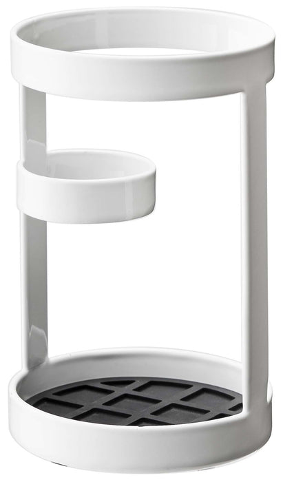Yamazaki Jitsugyo Tool Stand Tower white W9xD9xH14cm 6773 Steel, Silicon Mat NEW_1