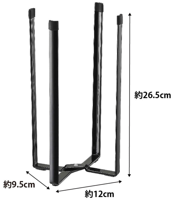 Yamazaki Kitchen Eco Stand Black 6785 W12xD9.5xH26.5cm Folding Compact Size NEW_3