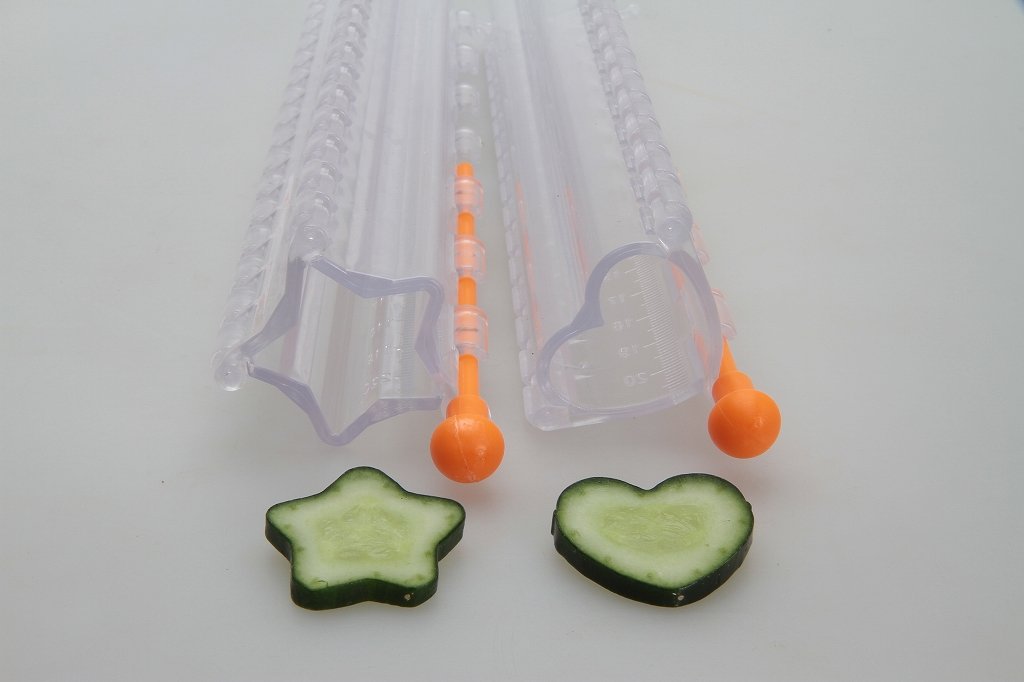 Shaped Cucumber Mold Deco Kyu Vegitable Gardening Kit Star and Heart Orange NEW_1