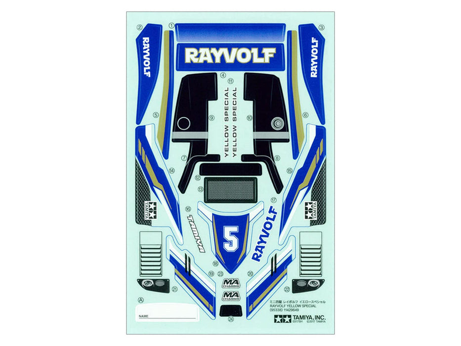 TAMIYA 95572-000 Mini 4WD RAYVOLF Polycarbonate Body Special (Light Blue) NEW_6