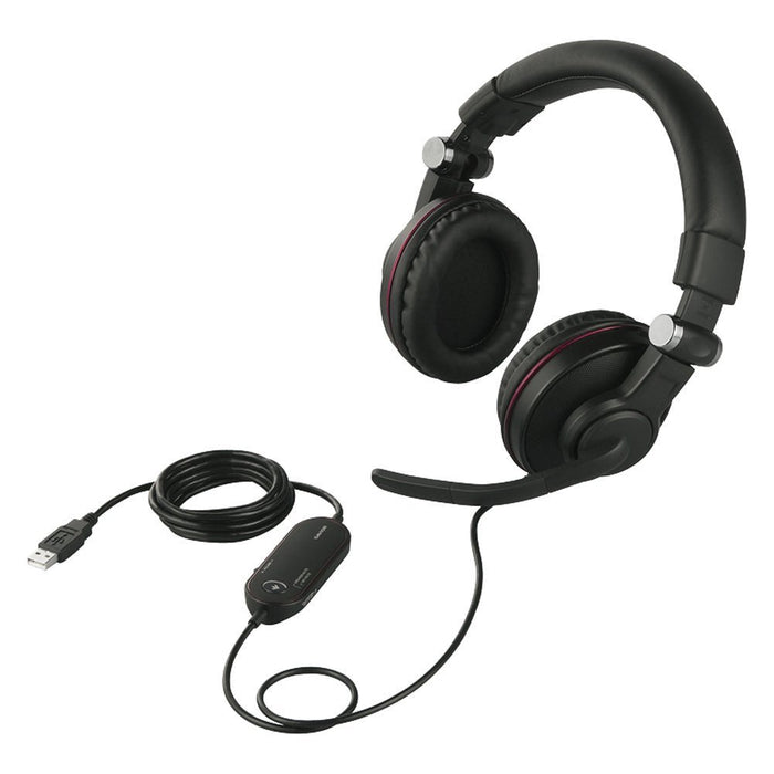 BUFFALO Over Ear Gaming Headset 5.1ch Surround System Black USB Jack BSHSUH05BK_5