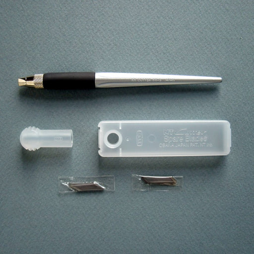 NT CUTTER Art Design Knife D-500GP Rubber Handle, Alloy Tool Steel Blade NEW_2
