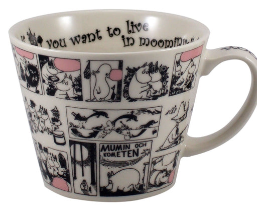 Yamaka Moomin Newbon Soup Mug monochrome MM321-36 Microwave Safe Made in Japan_1