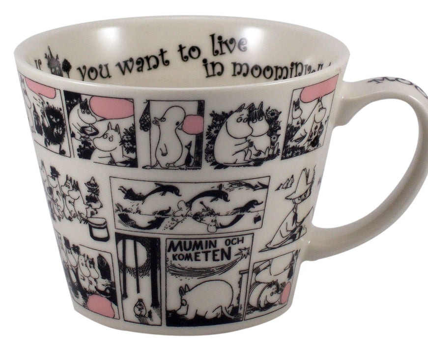 Yamaka Moomin Newbon Soup Mug monochrome MM321-36 Microwave Safe Made in Japan_1