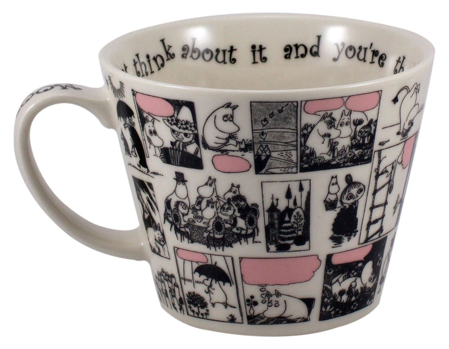 Yamaka Moomin Newbon Soup Mug monochrome MM321-36 Microwave Safe Made in Japan_3
