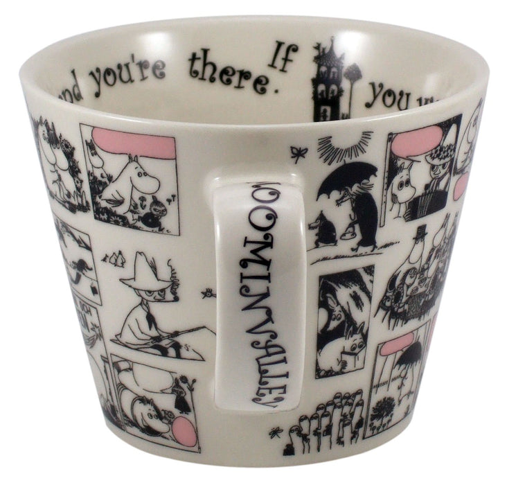Yamaka Moomin Newbon Soup Mug monochrome MM321-36 Microwave Safe Made in Japan_4