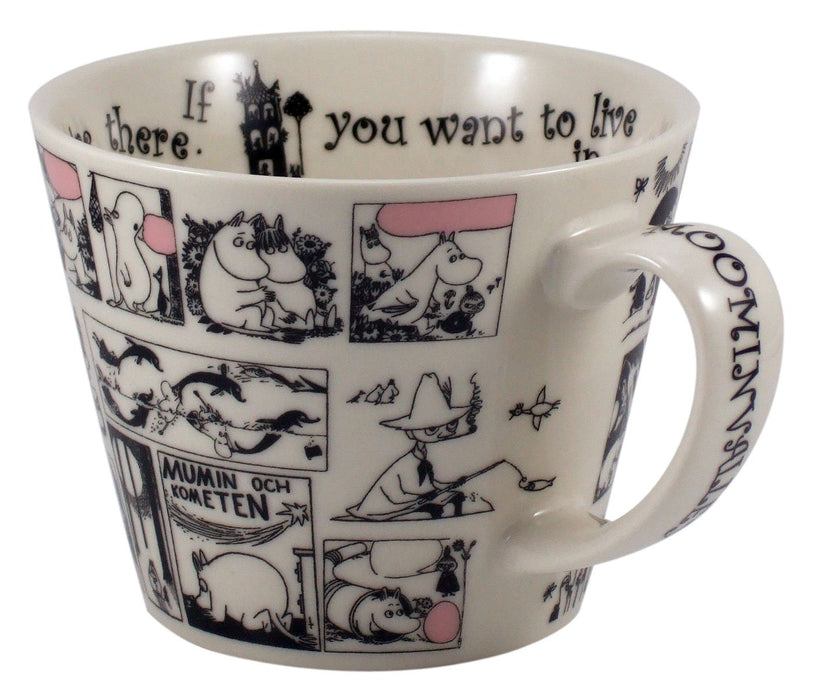 Yamaka Moomin Newbon Soup Mug monochrome MM321-36 Microwave Safe Made in Japan_5