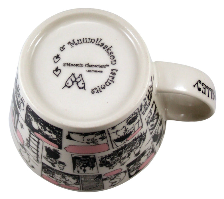 Yamaka Moomin Newbon Soup Mug monochrome MM321-36 Microwave Safe Made in Japan_7