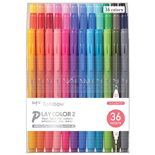 Tombow pencil water-based felt-tip pen play color 2 GCB-013 36-color set NEW_1