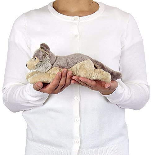 COLORATA Wolf Plush Doll Lying down series Soft Touch ‎976289 Real Design Animal_4