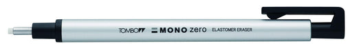 Tombow MONO ZERO Eraser Holder Round Silver EH-KUR04 Knock Type for Drafting NEW_1