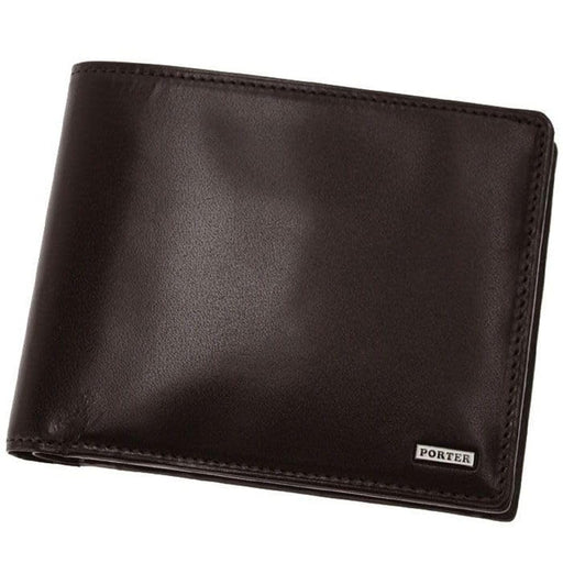 Yoshida Bag PORTER SHEEN WALLET 110-02921 Brown Leather W110xH92mm Bifold NEW_1