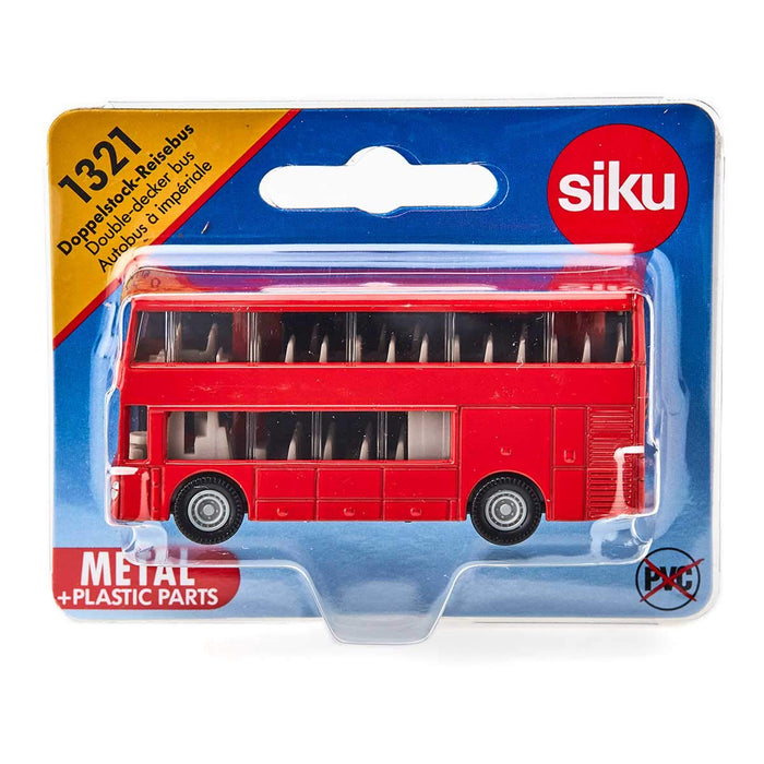 BorneLund SIKU Double-Decker Bus SK1321 Red ABS Diecast Miniature Toy Car NEW_6