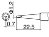 Soldering Tip Chisel D shape 1.2DL for FX-600/FX-8801 1.2mm x 22.5mm T18-DL12_4