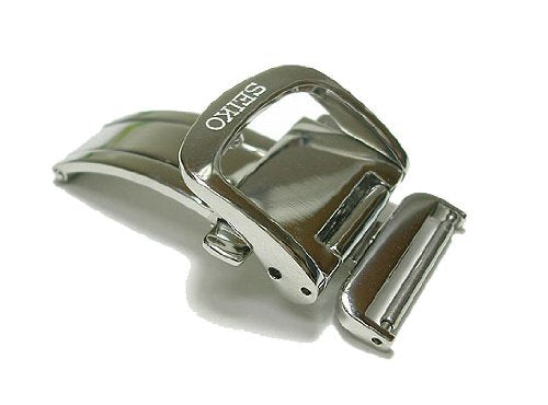 SEIKO 16mm Watch Buckle Clasp Push Type with Logo moon-f:10000141 Stainless NEW_1