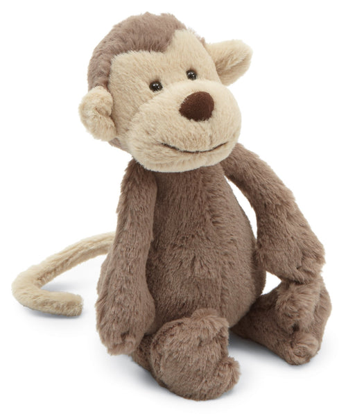 Jellycat Bashful Monkey Plush Doll Small Size H15cm Brown BASS6MK Polyester NEW_1