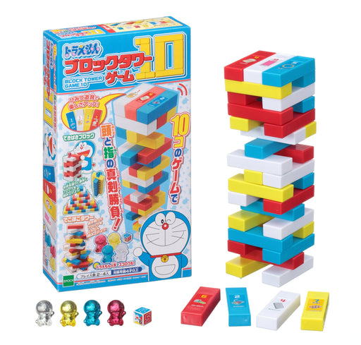 EPOCH Doraemon Block Tower Game 10 for 2-4 people Puzzle Game Multicolor NEW_1