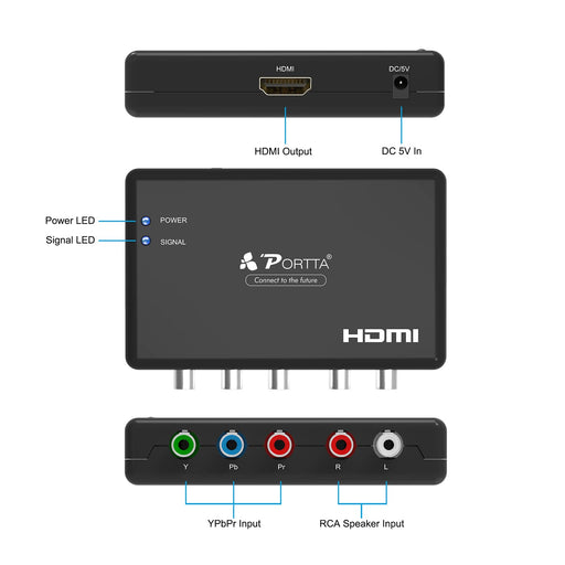 Portta Analog component RGB power to HDMI output conversion converter ‎N3CVTRH_2