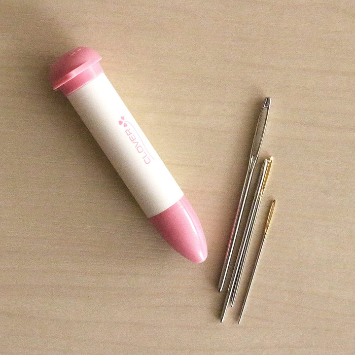 Clover Stitching Needle Set Petit Pink 55-082 No.10, 12, 15, 18 Alloy Steel NEW_2