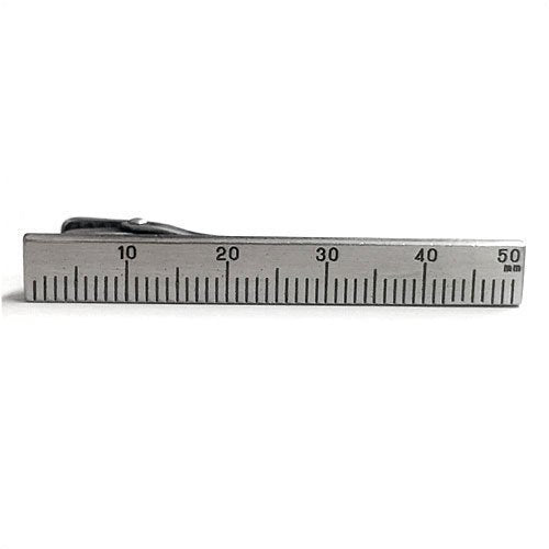 ISHOKUYA unique Tai Pin Ruler Brass Metalic H6xW50mm 10 Silver tack-j-10-sil NEW_1