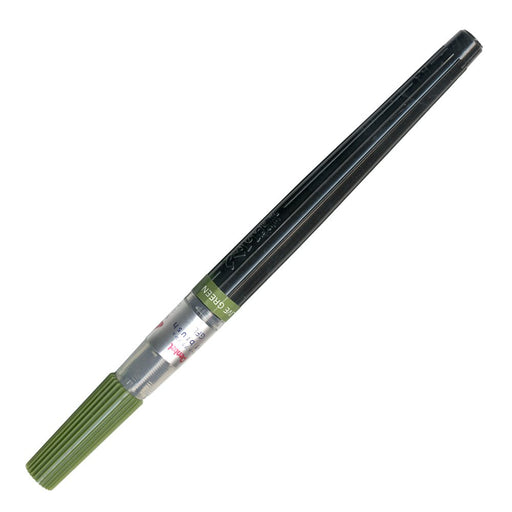 Pentel Fude Pen ART BRUSH Olive Green XGFL-115 for calligraphy soft line NEW_1