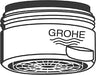 GROHE 13941000 M24 Aerator Mouser Type Water Faucet for Kitchen Silver Black NEW_2