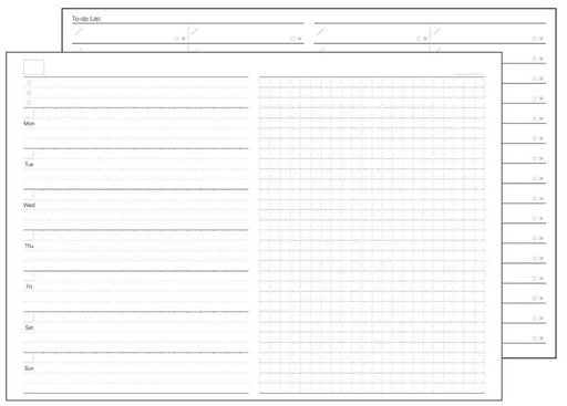 Reimei Fujii System Notebook Free Weekly Schedule Left Type No date A5 NT226 NEW_2
