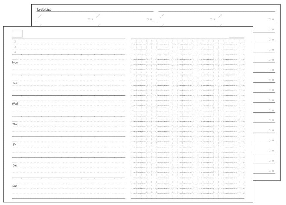 Reimei Fujii System Notebook Free Weekly Schedule Left Type No date A5 NT226 NEW_2