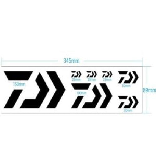 Daiwa Fishing Multi Logo Sticker 150mmx1, 100mmx1, 50mmx2, 25mmx3 for Cooler NEW_2