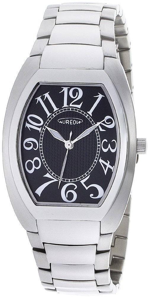 Aureole Watch SW-488M-1 Men's Silver Stainless Steel Band Case Made in Japan NEW_1