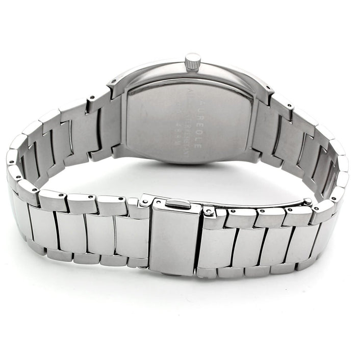 Aureole Watch SW-488M-1 Men's Silver Stainless Steel Band Case Made in Japan NEW_3