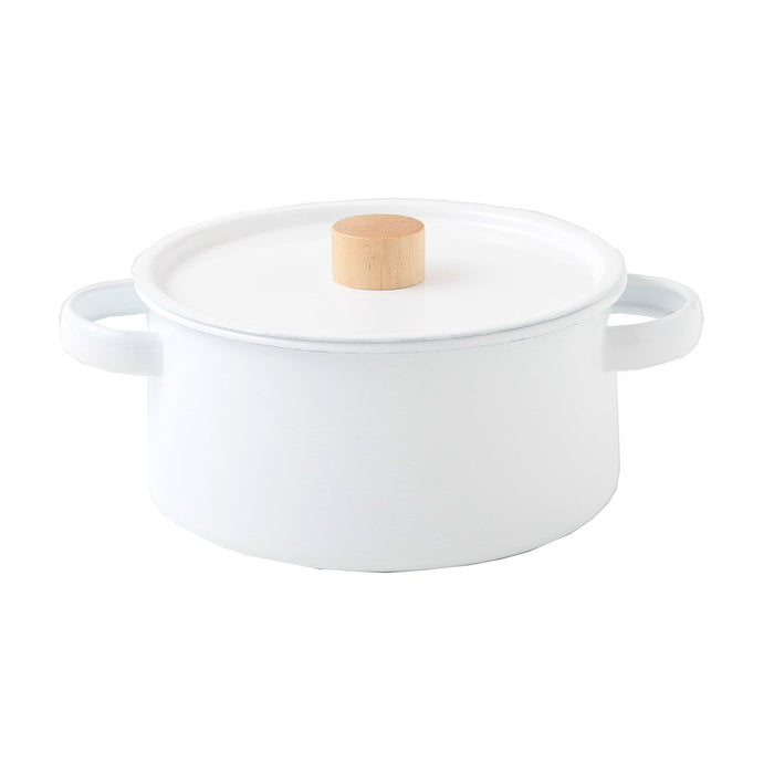 Kaico Made in Japan Horo Enamel Ware Sauce Pot 2.6L Makoto Koizumi Design K-010_1