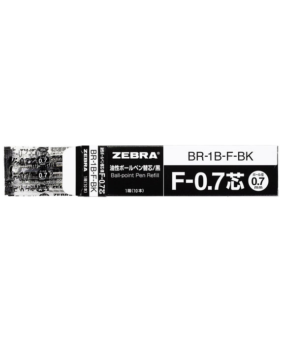 zebra oil-based ballpoint pen refill F-0.7 lead black 10 pieces B-BR-1B-F-BK NEW_4
