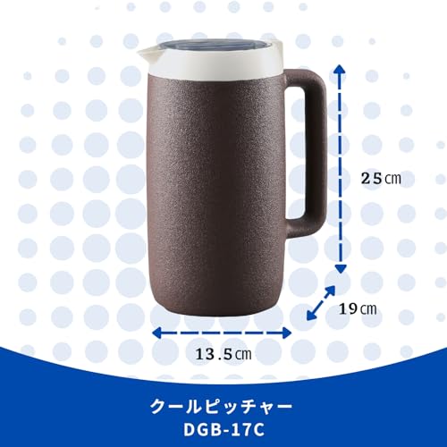 ZOJIRUSHI COOL PITCHER 1.7L Brown DGB-17C-TA W13.5xD19xH25cm PP Made in Japan_3