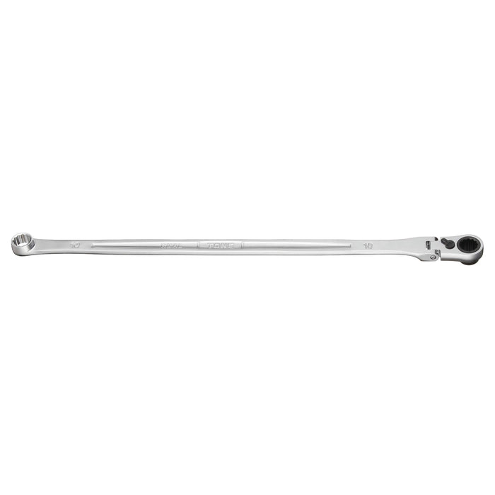 TONE 10mm Offset Ratchet Ring Wrench Long Flex Head RMA-10L Made in Japan NEW_2