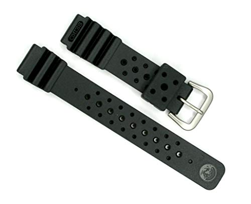SEIKO Replacement watch band 17mm Polyurethane band Black DAL7BP Unisex Adult_1