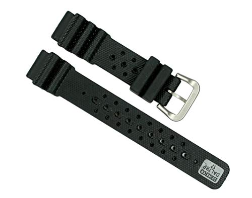 SEIKO Replacement watch band 17mm Polyurethane band Black DAL7BP Unisex Adult_2