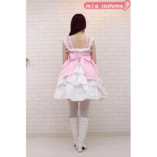 m.i.a Shirring jumper skirt M size Pink Zip Closure NK1006M Dry cleaning Only_2