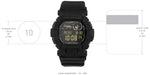 Casio G-Shock Men Digital Watch GD-350-1B Black Resin Band Alarm World Time NEW_3