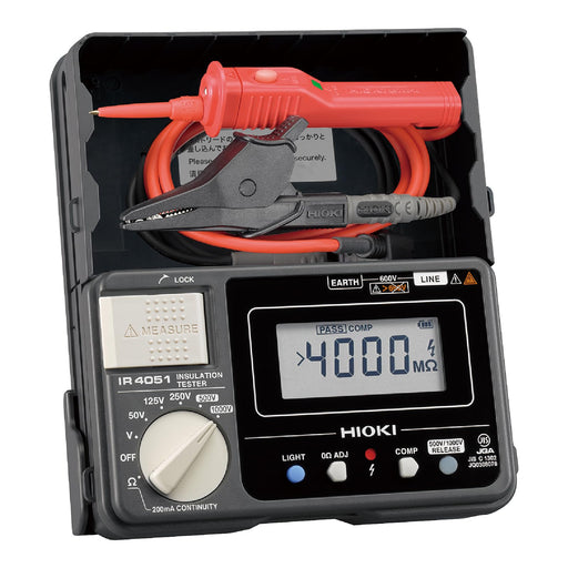 HIOKI IR4051-11 5 range digital insulation resistance tester with lead LED Light_1