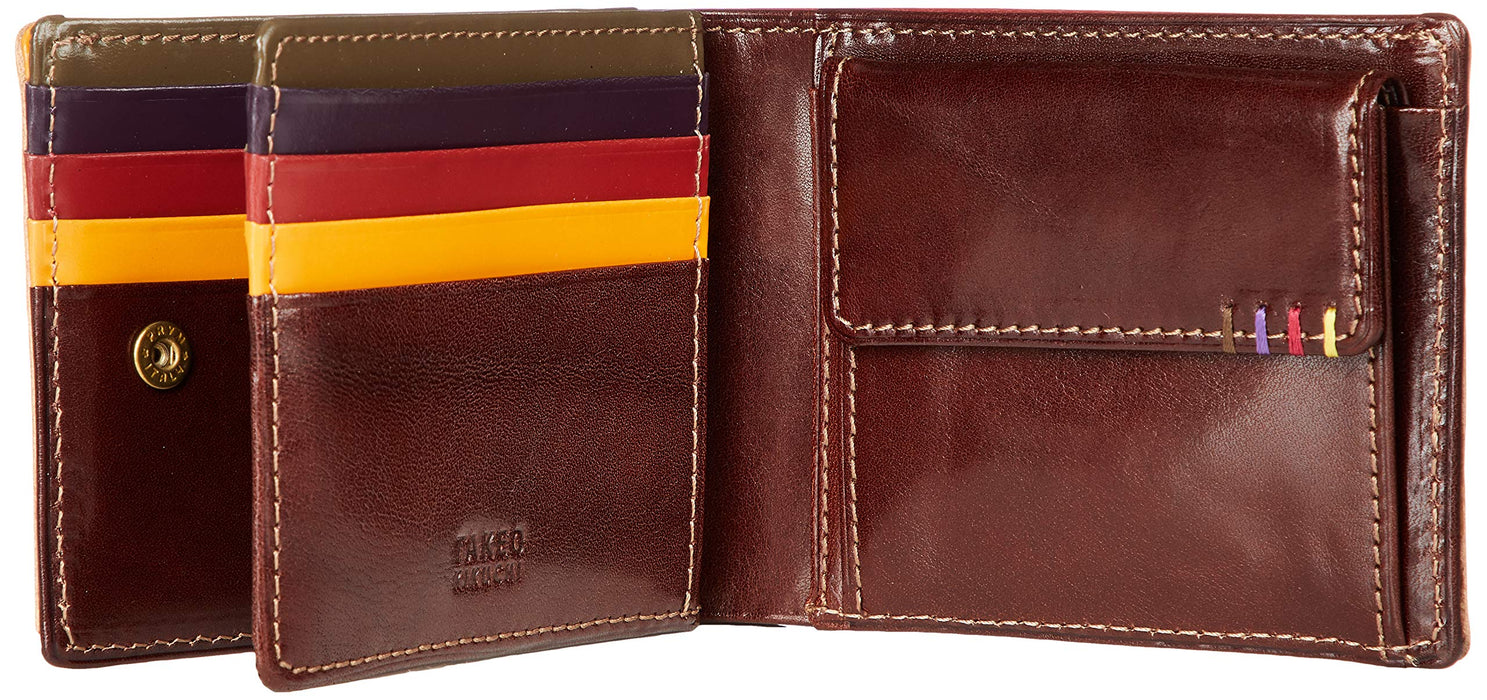 Takeokikuchi Area Wallet with Inner Pocket 266616 Chocolate 8.5x11.5cm Leather_5
